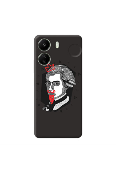 Other Xiaomi Redmi 13C Bearded Black Colored Silicone TPU Θήκη