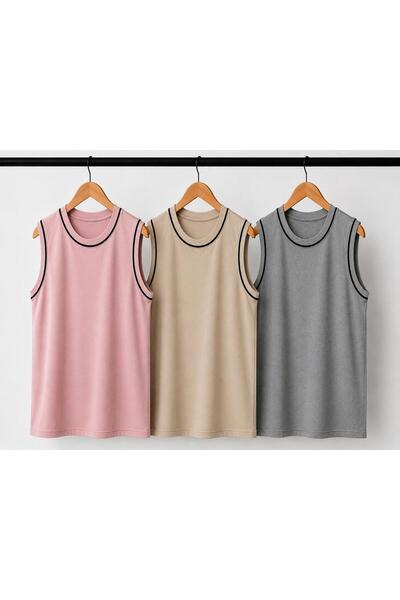 Kuraff Giyim Men's Daily Comfort Sleeveless (3-Pack) Basic T-Shirt