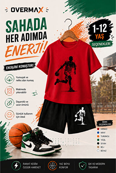 OVERMAX Top Süren Adam Printed Children's Set – T-Shirt & Shorts 2-Piece Comb...