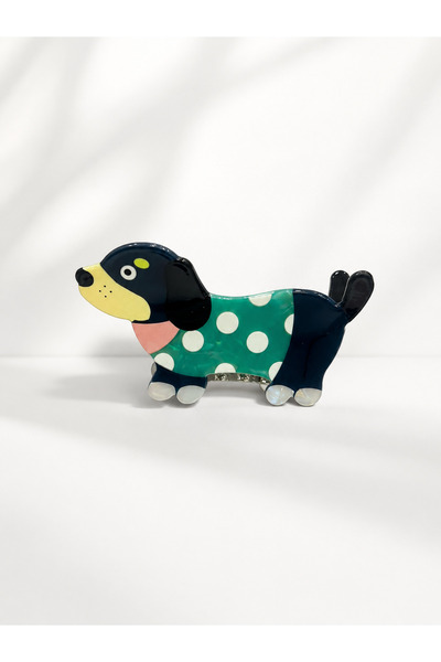 Marka Sausage Dog Latch Buckle Black