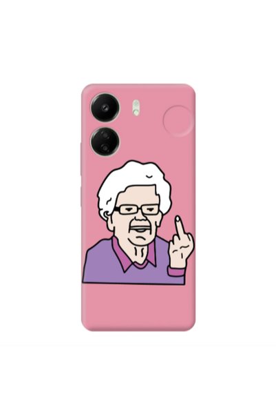Other Xiaomi Redmi 13C Crazy Granny Pink Colored Silicone TPU Θήκη