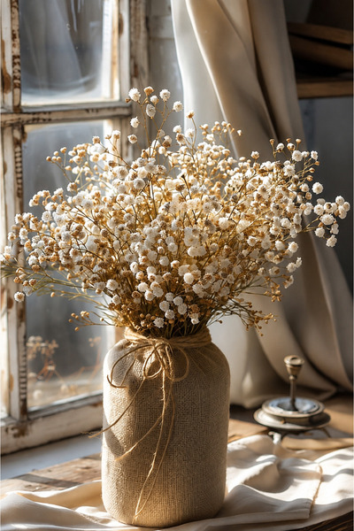 Genel Markalar Şoklanmış Beyaz Cipso (Gypsophila) – Doğal Dekoratif Kuru Çiçek