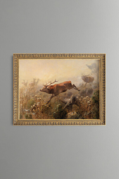 epiqart Deer - Vintage Patterned Painting - Fine Model