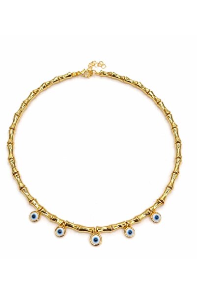 Venus Design Evil Eye Gold Necklace