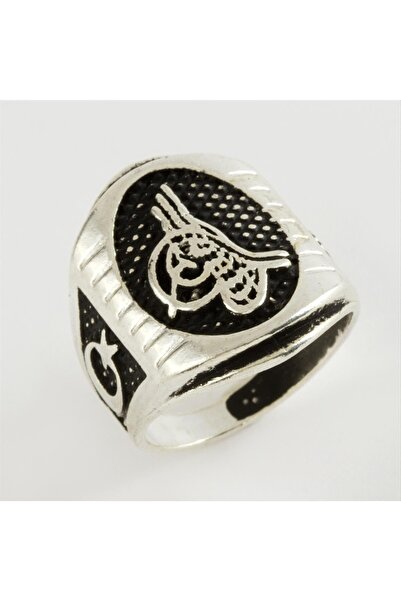 ZERO LAND Spt-Gld Tuğra Metal Men's (231136) Ring-Silver Color