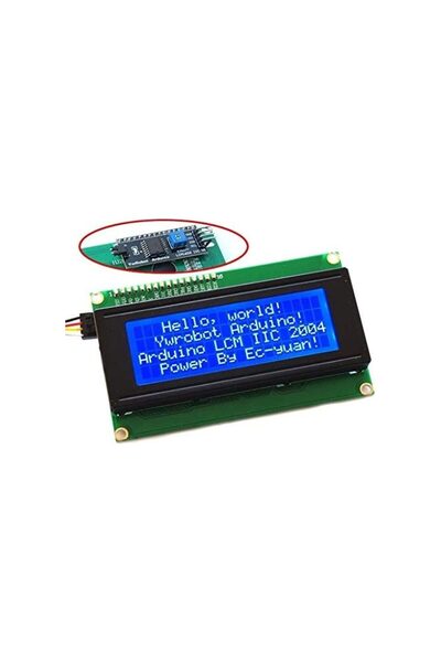 Generic Οθόνη LCD 20x4 (2004) Χαρακτήρων με Αντάπτορα I2C – Μπλε/Λευκό