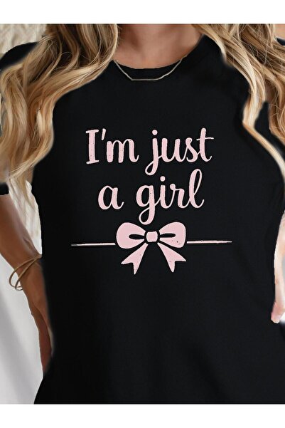 212Wear تي شيرت بطبعة "I'm Just a" من Wo'S |   بلوزة كاجوال ناعمة برقبة دائري...