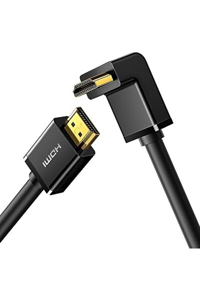 Yıldızan edl shop كابل HDMI بزاوية 90 درجة، 2 متر، أسود edl shop 1290799