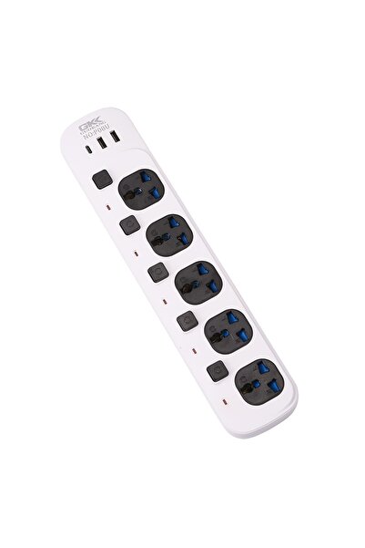 Fikpoo Power Strip with USB C, 5 Outlets 2 USB and 1 USB C Ports, Power Cord ...