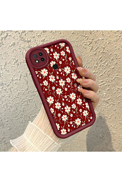 SLIMFELT Redmi 9C/10A Uyumlu Yüksek Kaliteli Çiçek Desenli, Düşmeye Dayanıklı...