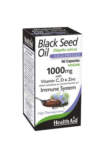 Health Aid Black Seed Oil 1000mg, 60caps
