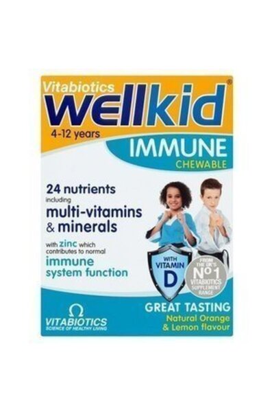 Vitabiotics Wellkid Immune Chewable Παιδικό Συμπλήρωμα Διατροφής για Ενίσχυση...