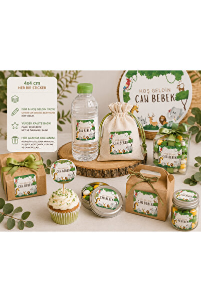 cyatelier Kişiye Özel Bebek Doğum Etiketi | Hoş Geldin Bebek Stickeri | Yenid...