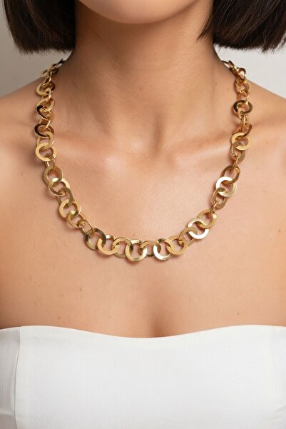 bacc Gold Ring Design Chain Long Necklace