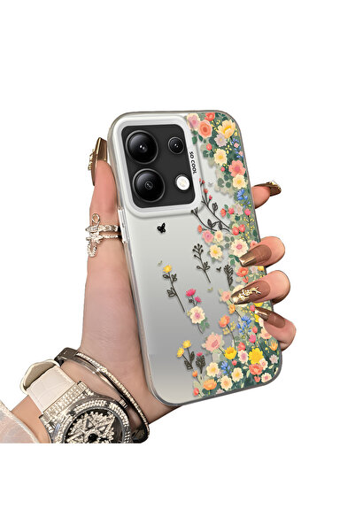 Hontinga Redmi Note 13 Uyumlu Silikon Kenar Sert Arka Kılıf Couple Telefon Kı...