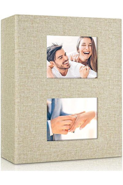 Arabest Linen Photo Album 6x4, Slip-In Photo Album, Small Photo Album holds 2...