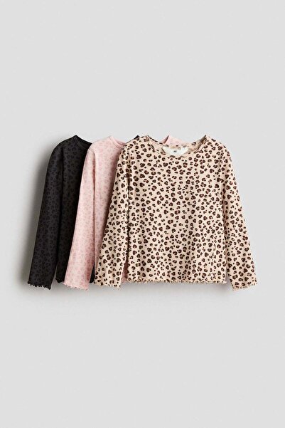 H&M 3-pack ribbed jersey tops