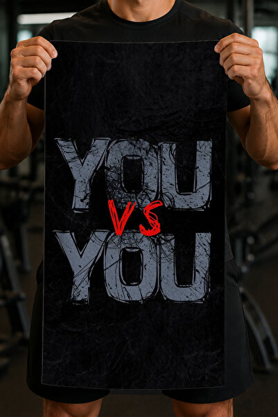 Charmbi YOU VS YOU 45x90 Prosop de sală |   Prosop imprimat din bumbac pentru...