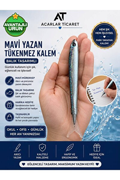 Acarlar Ticaret HAMSİ ŞEKİLLİ TÜKENMEZ KALEM