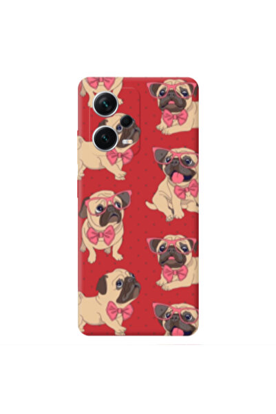 Other Xiaomi Poco X5 Dog Spectacled Red Colored Silicone TPU Θήκη