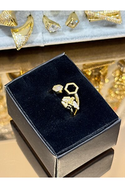 Generic Brand Honeycomb Bee Detailed Ring