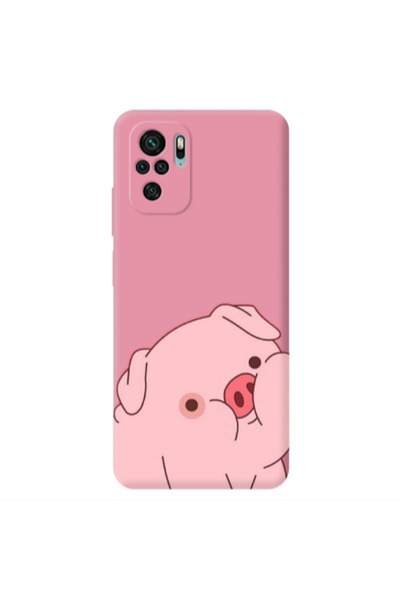 Other Xiaomi Redmi Note 10S Piggy 1 Pink Colored Silicone TPU Θήκη