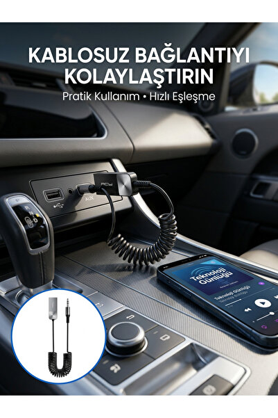 UCUZTEKNO AUX Girişli Cihazlar İçin Kablosuz Bluetooth Adaptörü