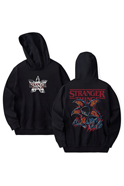 STİL-X Φούτερ με κουκούλα Stranger Things από βαμβάκι με στάμπα, μακρυμάνικο,...