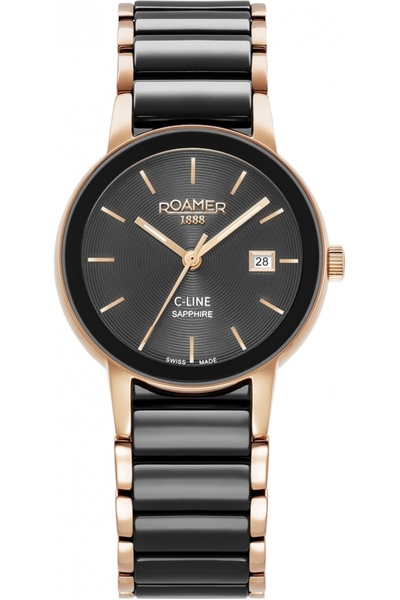 Roamer Ceas de damă model 997844 46 85 20 — aur roz, clasic, stil bijuterie
