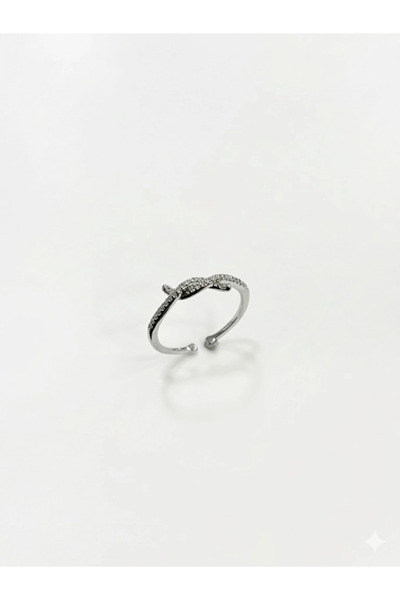 Inure Jewelry خاتم مرصع بالأحجار بتصميم عقدة - Yz0248
