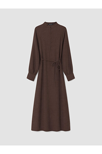 LC Waikiki Peak New Season Hakim Collar Belted Dress