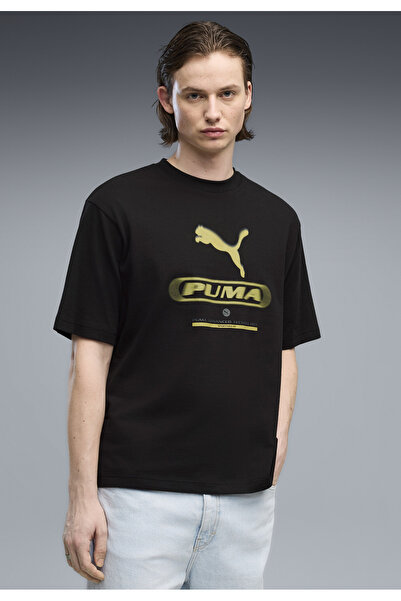 Puma Pánské sportovní tričko s grafickým potiskem ve stylu street boxy