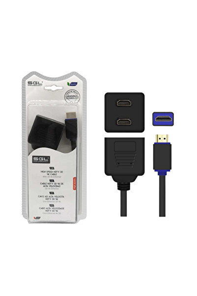 Tradesor Διακλαδωτής HDMI - Splitter - A2508 - HDMI male/2xHDMI female - 25cm...