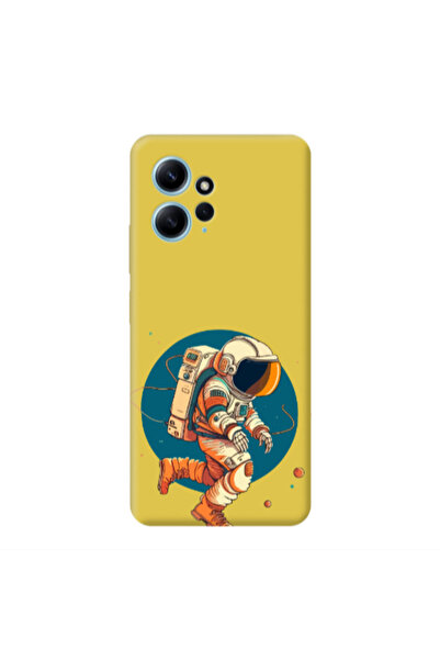 Other Xiaomi Redmi Note 12 4G Run Space Yellow Colored Silicone TPU Θήκη