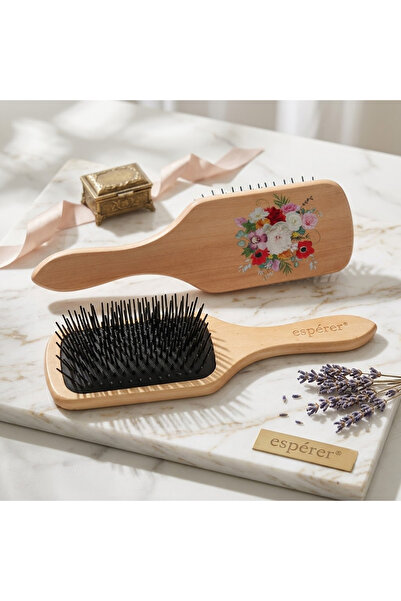 ALFA AKSESUAR 03 Wooden, Knobless and Printed Special Opening Brush / Jt8586/02