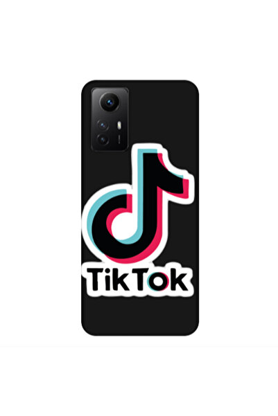 Other Xiaomi Redmi Note 12s Tik Tok Black Colored Silicone TPU Θήκη