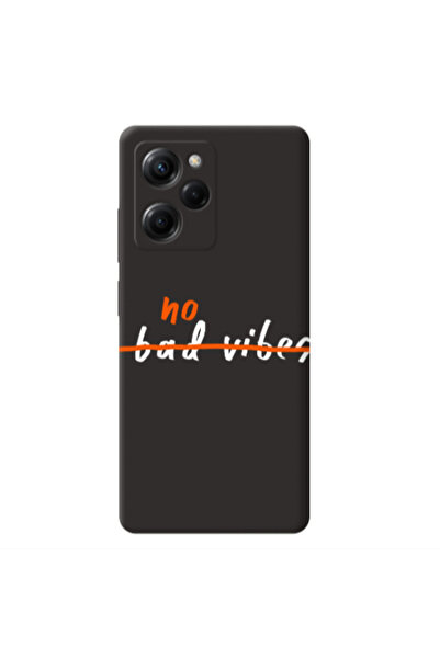 Other Xiaomi Poco X5 Pro No bad vibes 2 Black Colored Silicone TPU Θήκη