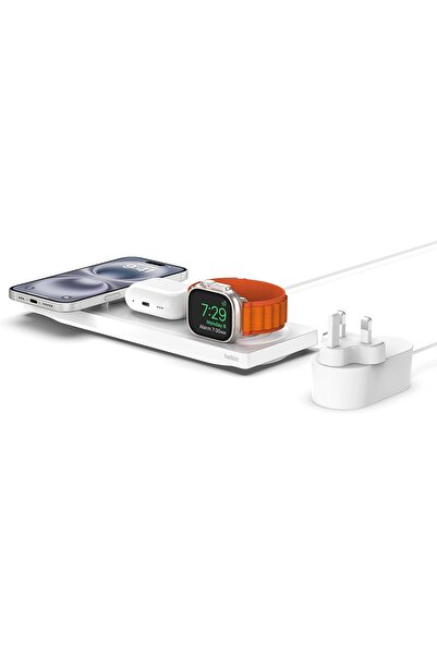 Belkin MagSafe 3-in-1 Fast Wireless Charger, MFi Certified Travel Pad for iPh...