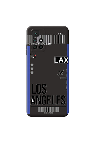 Other Xiaomi Redmi 10 2022 Los angeles Black Colored Silicone TPU Θήκη