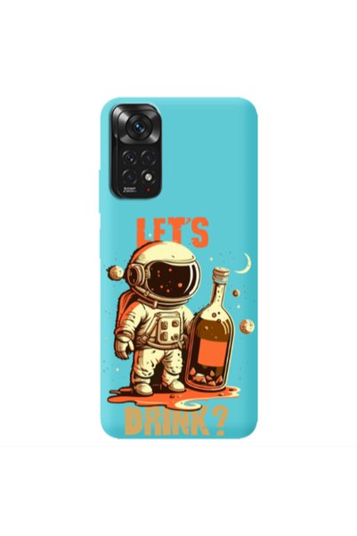 Other Xiaomi Redmi Note 11 4G Lets drink Turquoise Colored Silicone TPU Θήκη