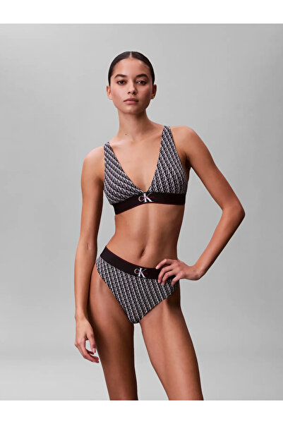 Calvin Klein LIGHTLY LINED TRIANG Siyah Kadın CK Logolu Sütyen