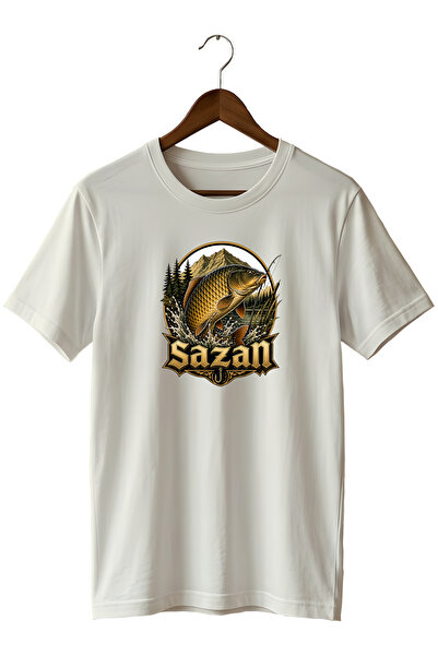 WİDİ Special Design Carp Fish Printed Men's Outdoor T-Shirt