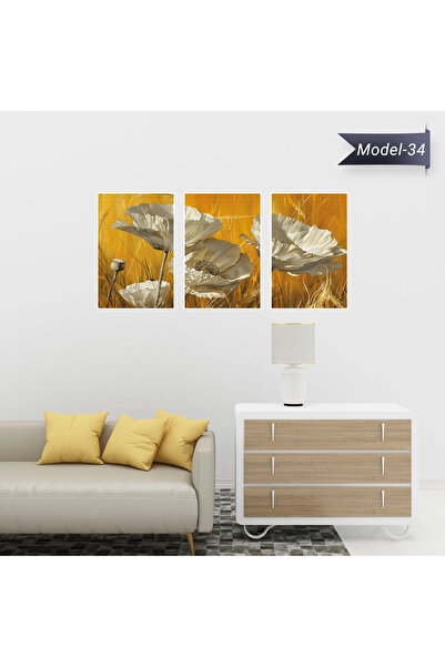Akıllı Kağıt Table with Static Electricity Feature - Poster Flower (Model- 34)