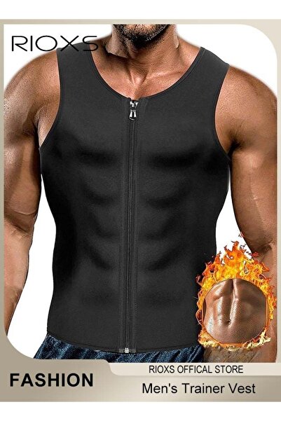 RIOXS Men's Trainer Vest, Waist Trainer Sweat Shirt For Men Weight Loss, Cors...