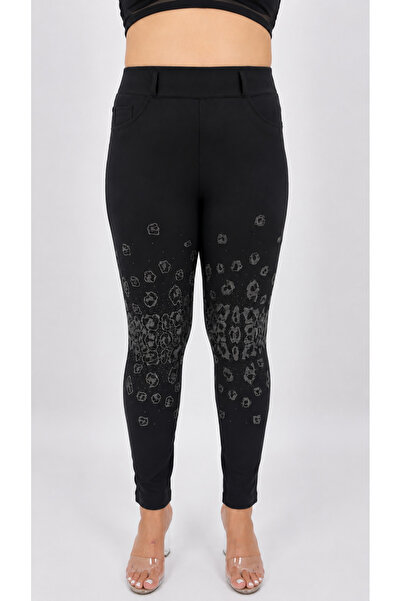 ZANESSİ FASHION Plus Size Knitted Lycra Women's Trousers