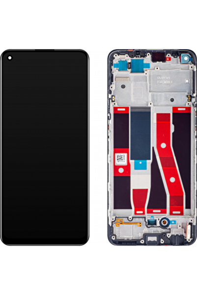 OPPO Дисплей с тъчскрийн за Reno5 F/ A94/ F19 Pro/ Reno5 Lite, с рамка, черен...