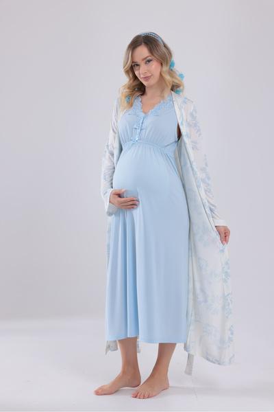 Yulem Homewear Noul sezon, set de 2 cămăși de noapte și halate de maternitate...
