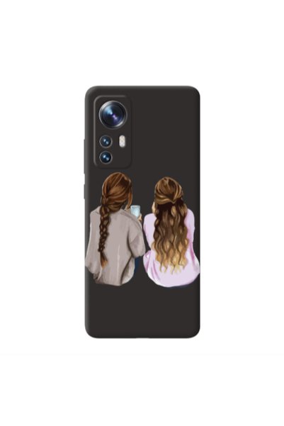 Other Xiaomi Mi 12 Pro Friends Black Colored Silicone TPU Θήκη