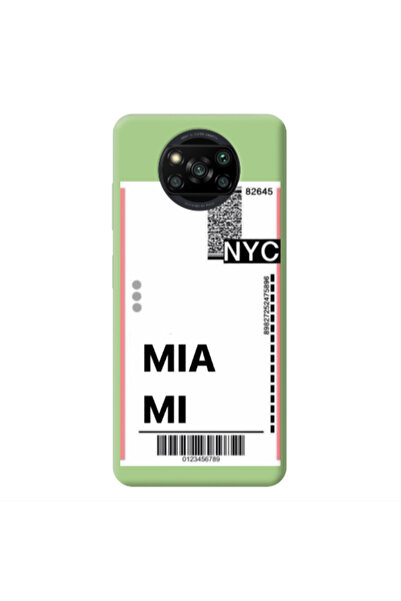 Other Xiaomi Poco X3 /X3 Pro Miami NYC Light Green Colored Silicone TPU Θήκη