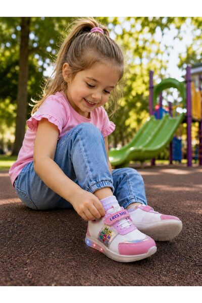 Baby Işıklı Kız Çocuk Spor Ayakkabı Sneaker LBB Figürlü